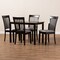Baxton Studio Minette Gray Upholstered Espresso Finished Wood 5-Piece Dining Set 153-9398-8026 - alternate 2